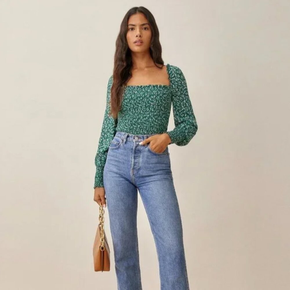 Reformation | Pinto Top (Size M) | Parsley